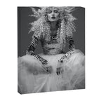 Goldilocks and the three makeup artists female fashion & glamour beautiful blond curls black and white photography - photograph - photographs Canvas Print Gallery Image 8