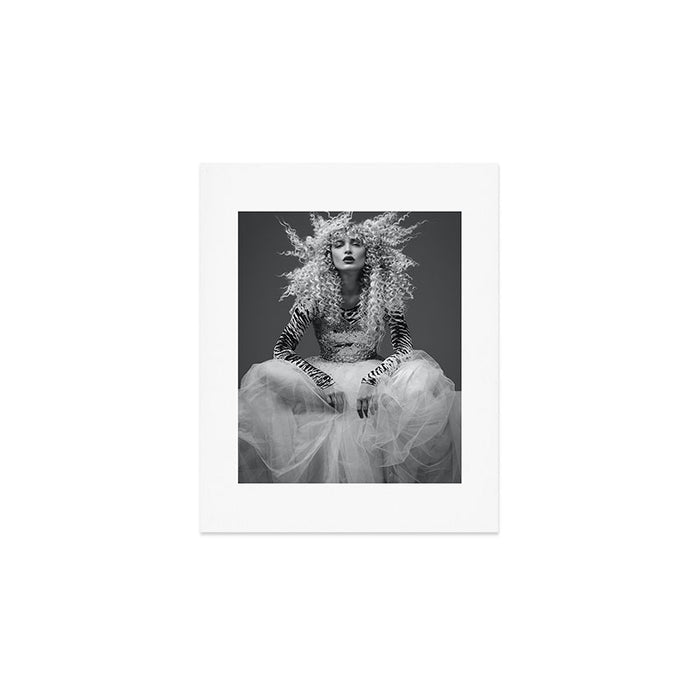 Goldilocks and the three makeup artists female fashion & glamour beautiful blond curls black and white photography - photograph - photographs Art Print Gallery Image 1