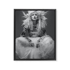 Goldilocks and the three makeup artists female fashion & glamour beautiful blond curls black and white photography - photograph - photographs Framed Canvas Print Gallery Image 8