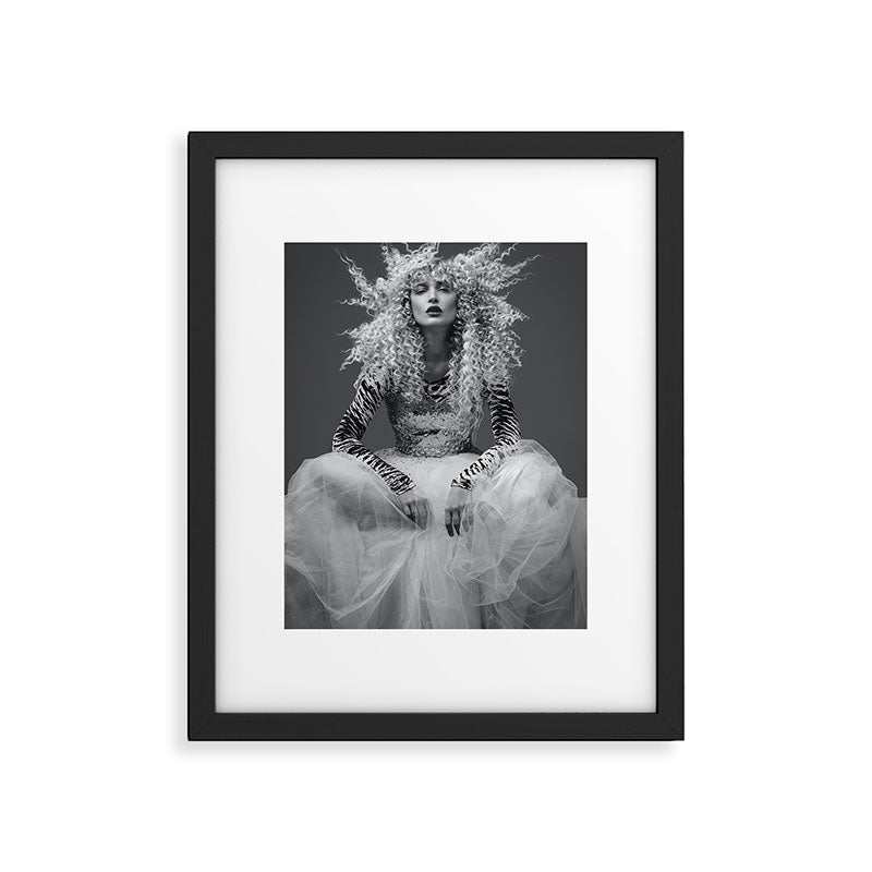 Goldilocks and the three makeup artists female fashion & glamour beautiful blond curls black and white photography - photograph - photographs Framed Art Print Gallery Image 4