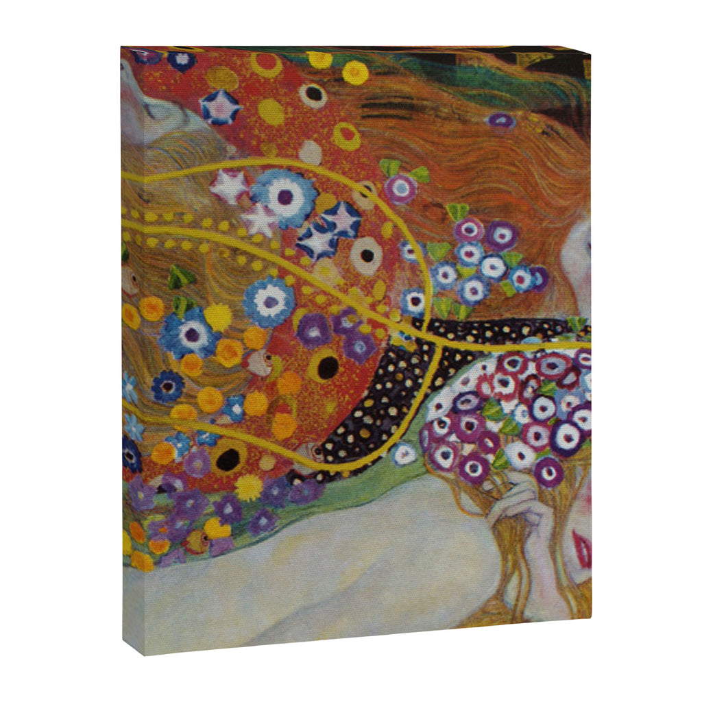 Gustav Klimt - The Mermaids II with poppies oceanic / floral portrait painting Canvas Print Gallery Image 8