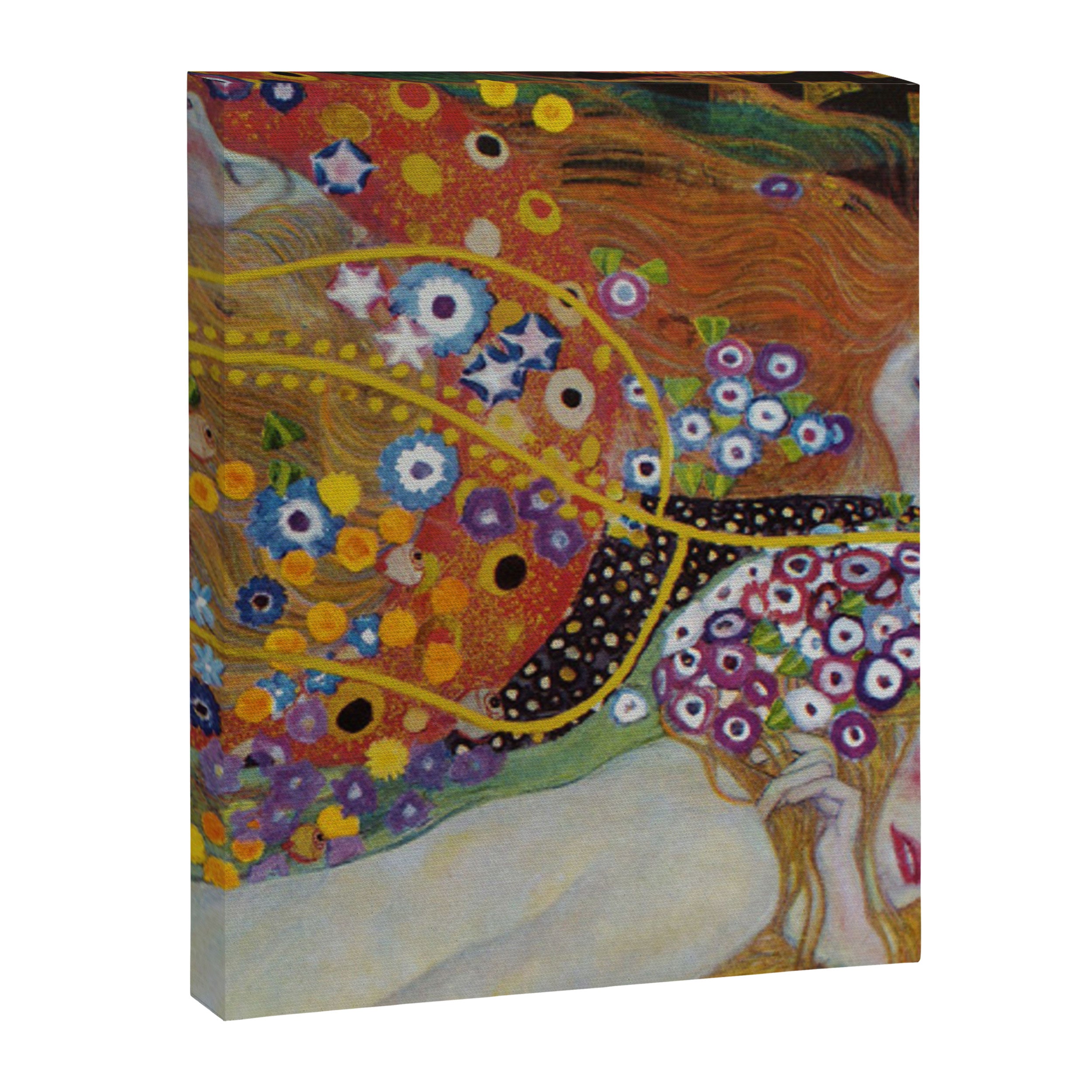 Gustav Klimt - The Mermaids II with poppies oceanic / floral portrait painting Canvas Print Gallery Image 8
