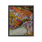 Gustav Klimt - The Mermaids II with poppies oceanic / floral portrait painting Framed Canvas Print Gallery Image 8