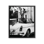 Head over heels stockings and lace high heel female model portrait black and white photograph - photography - photographs Framed Canvas Print Gallery Image 8