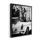 Head over heels stockings and lace high heel female model portrait black and white photograph - photography - photographs Framed Canvas Print Gallery Image 2