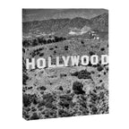 Hollywood Sign, Hollywood Hill, California landscape black and white photograph Canvas Print Gallery Image 6