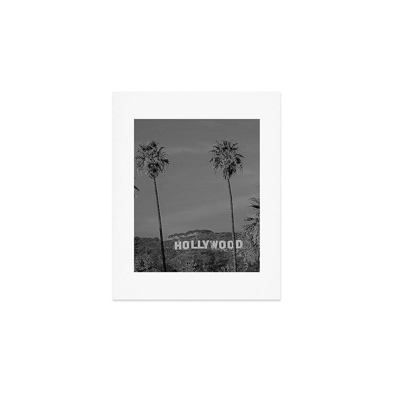 Hollywood Sign, Los Angeles, California black and white photograph / black and white photography Art Print Gallery Image 1
