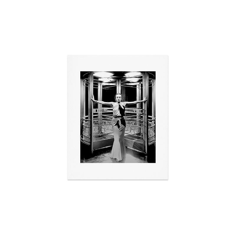 Joan Crawford, Hollywood Starlet Grand Hotel black and white photograph / art photography Art Print Gallery Image 1