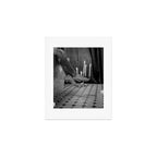 Let it all hang out; female portrait with candles in the bathtub black and white photograph - photography - photographs Art Print Gallery Image 1
