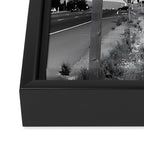 Lost; Very Lost funny roadsign humorous black and white quote photograph - photography - photographs Framed Canvas Print Gallery Image 3