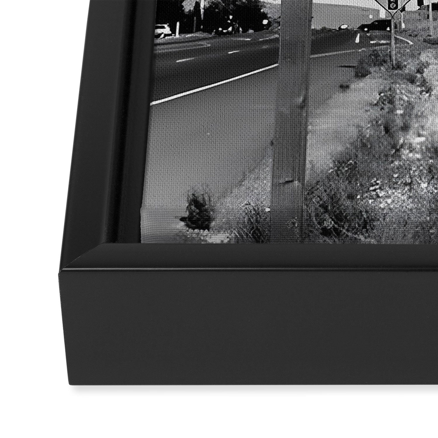 Lost; Very Lost funny roadsign humorous black and white quote photograph - photography - photographs Framed Canvas Print Gallery Image 3