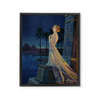 Melody of Ancient Egypt Art Deco romantic female figure by the River Nile painting by Henry Clive Framed Canvas Print Gallery Image 8
