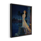 Melody of Ancient Egypt Art Deco romantic female figure by the River Nile painting by Henry Clive Framed Canvas Print Gallery Image 2
