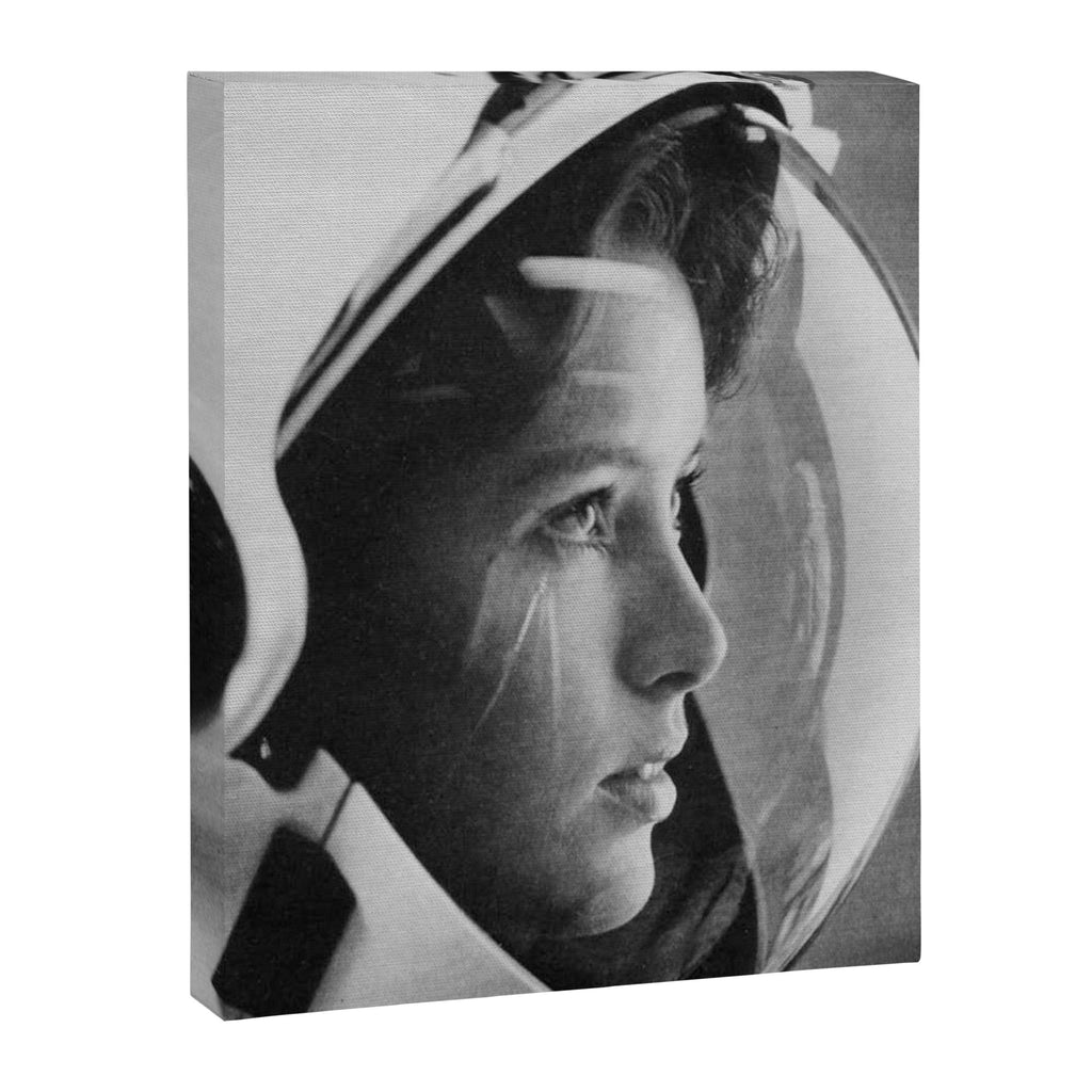 NASA Astronaut, Anna Fisher, black and white photograph Canvas Print Gallery Image 8