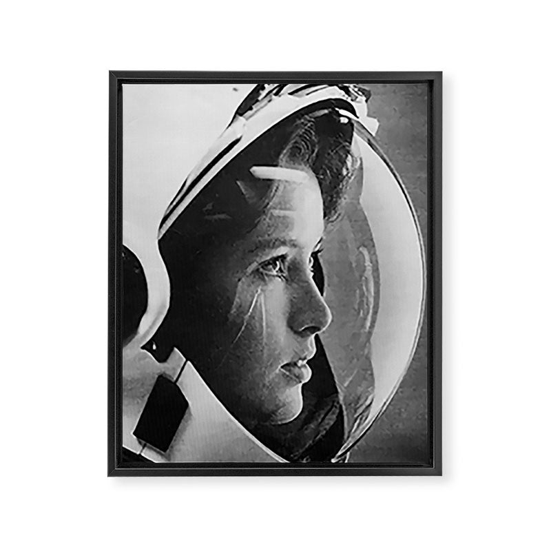 NASA Astronaut, Anna Fisher, black and white photograph Framed Canvas Print Gallery Image 8