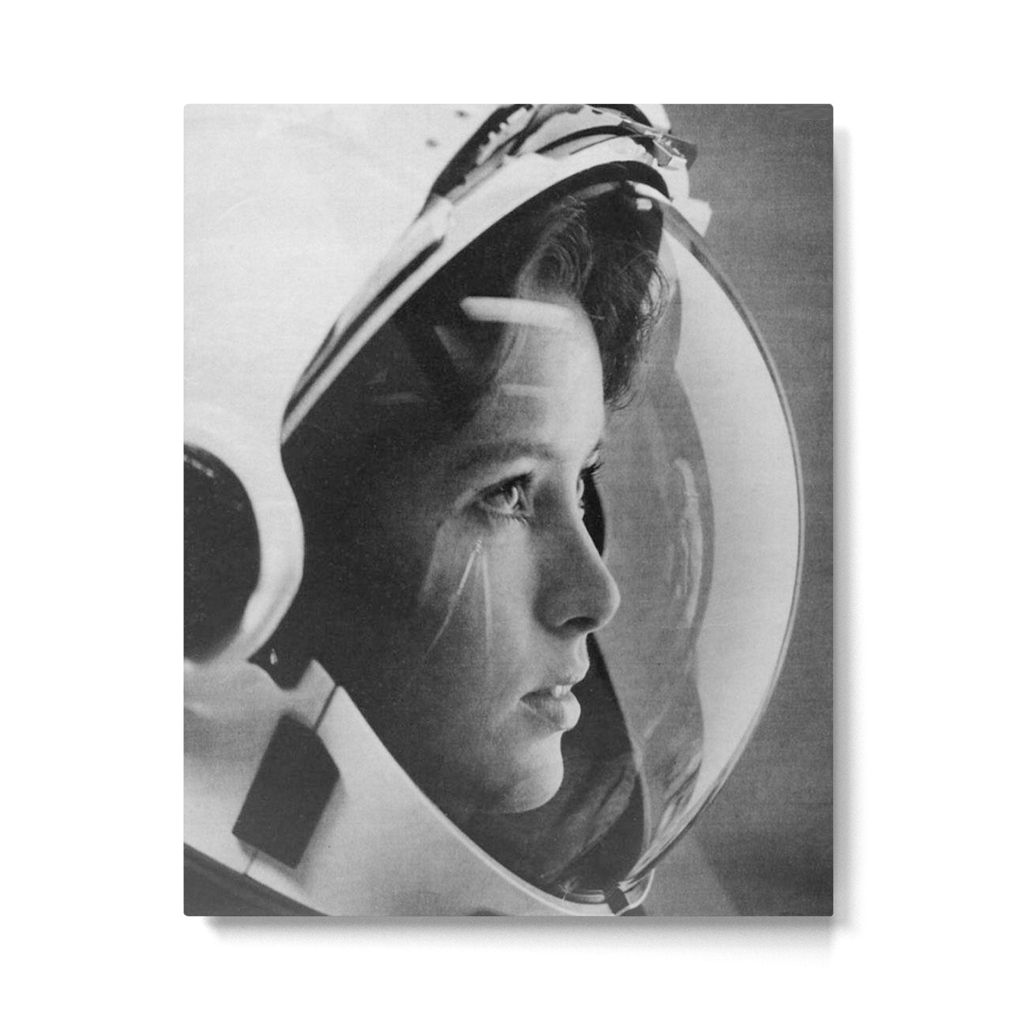 NASA Astronaut, Anna Fisher, black and white photograph Metal Print Gallery Image 6