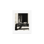 Paris, 1926, Dog out of Window Paris France black and white photograph Art Print Gallery Image 1