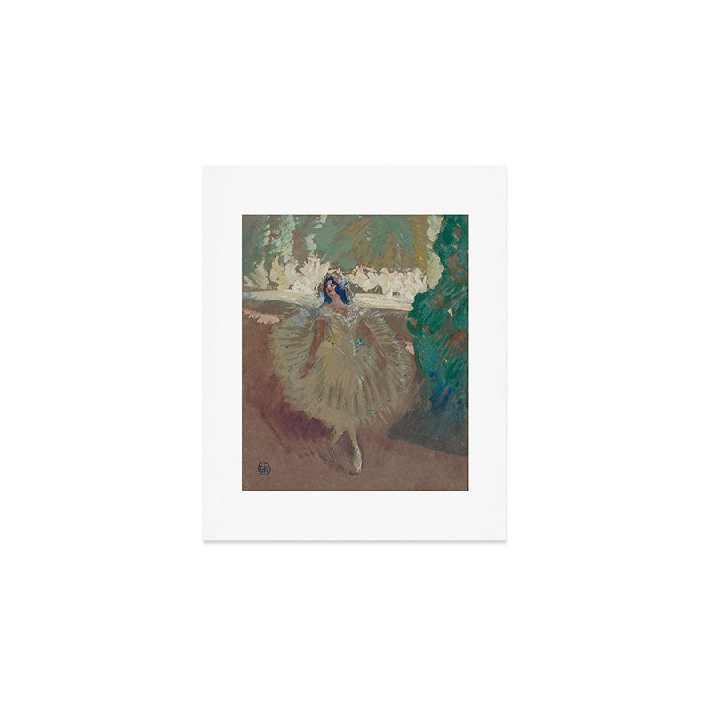 Pavlova, prima ballerina ballet Swan Lake portrait still life female painting by Henry Keller Art Print Gallery Image 1