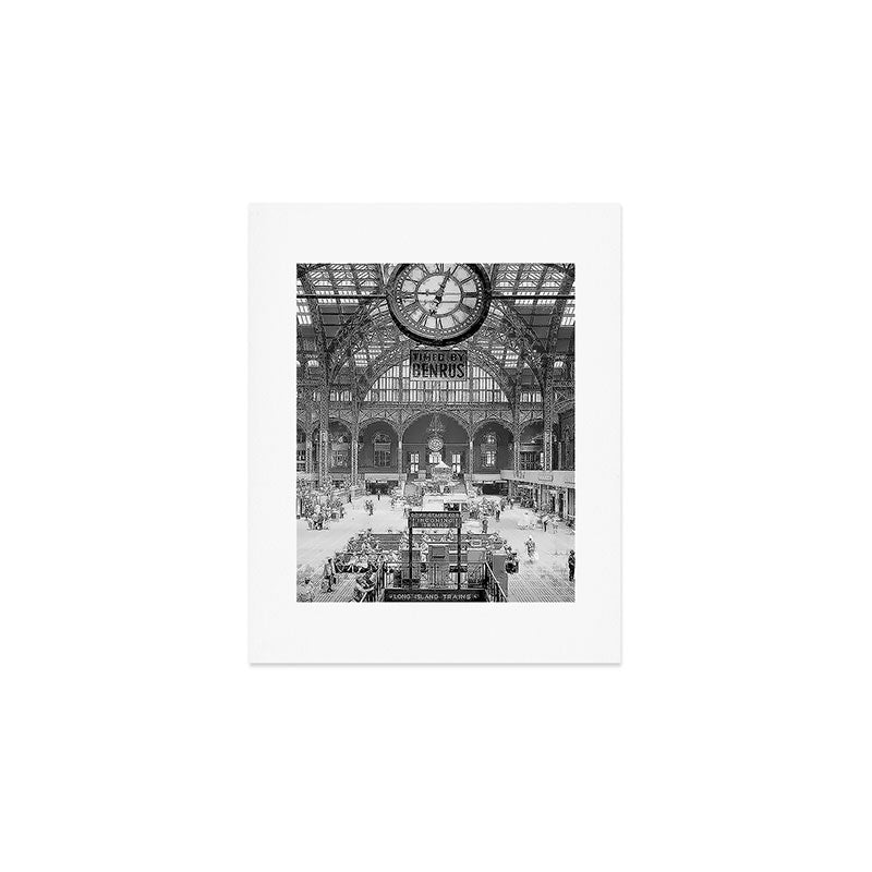 Penn Station 370 Seventh Avenue Train Station Concourse New York black and white photography - photo Art Print Gallery Image 1