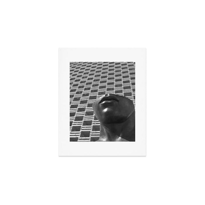 Pieces of You, Stark Modern Architecture and Male Sculpture black and white art photography Art Print Gallery Image 1