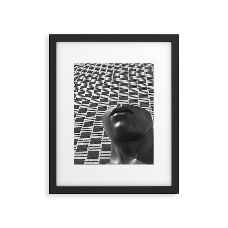 Pieces of You, Stark Modern Architecture and Male Sculpture black and white art photography Framed Art Print Gallery Image 5