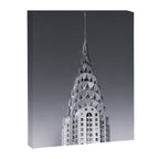 Pinnacle skyscraper sphere, New York, New York architectural black and white photograph Canvas Print Gallery Image 8