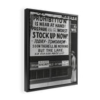 Prohibition restaurant advertising liquor and beer warning customers to stock up now on liquor and beer before prohibition goes into affect black and white illustration photograph - photography - photographs ad Framed Canvas Print Gallery Image 2
