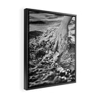 Running hand through the water, under the blue again black and white photograph / art photography Framed Canvas Print Gallery Image 2