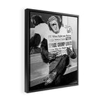 Space Chimp Lives - NASA Moon Flight black and white photograph Framed Canvas Print Gallery Image 2
