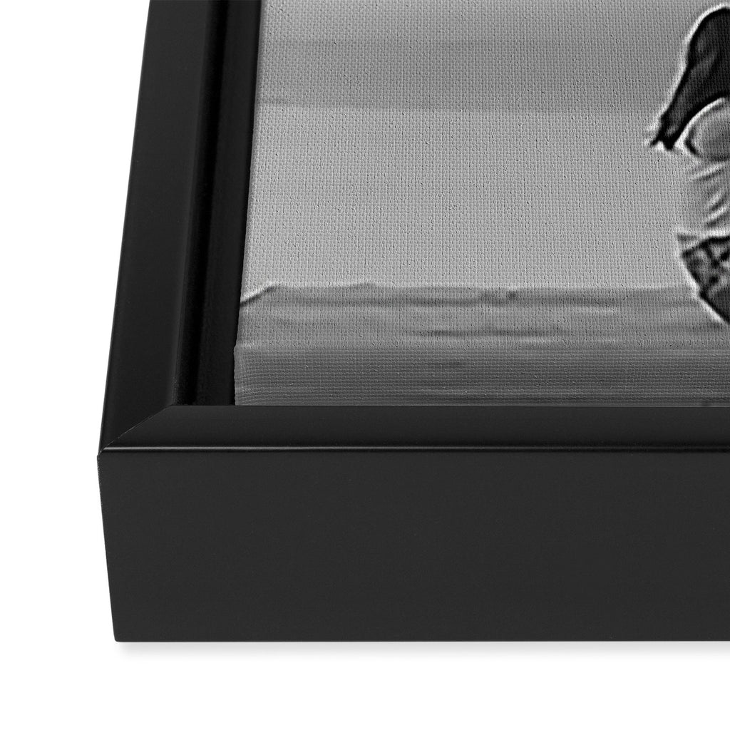 Steady As She Goes IV; aircraft coming in for an island landing black and white photography photographs photograph Framed Canvas Print Gallery Image 3