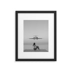 Steady As She Goes IV; aircraft coming in for an island landing black and white photography photographs photograph Framed Art Print Gallery Image 5