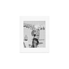 Romans!  Citizens!  Trolls!  Bad boyfriends!  Neo-conservatives we present to you The Birds of Springs humorous blond housewife giving the middle finger (the bird) black and white photograph - photography - photographs by Vitalik Radko Art Print Gallery Image 1
