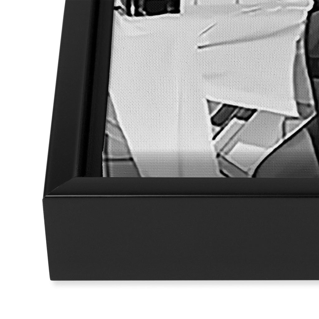 Romans!  Citizens!  Trolls!  Bad boyfriends!  Neo-conservatives we present to you The Birds of Springs humorous blond housewife giving the middle finger (the bird) black and white photograph - photography - photographs by Vitalik Radko Framed Canvas Print Gallery Image 3