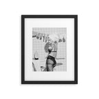 Romans!  Citizens!  Trolls!  Bad boyfriends!  Neo-conservatives we present to you The Birds of Springs humorous blond housewife giving the middle finger (the bird) black and white photograph - photography - photographs by Vitalik Radko Framed Art Print Gallery Image 6