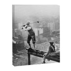 Tough Par Four - Golf Game at 1000 feet black and white photograph Canvas Print Gallery Image 8