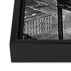 Tough Par Four - Golf Game at 1000 feet black and white photograph Framed Canvas Print Gallery Image 3