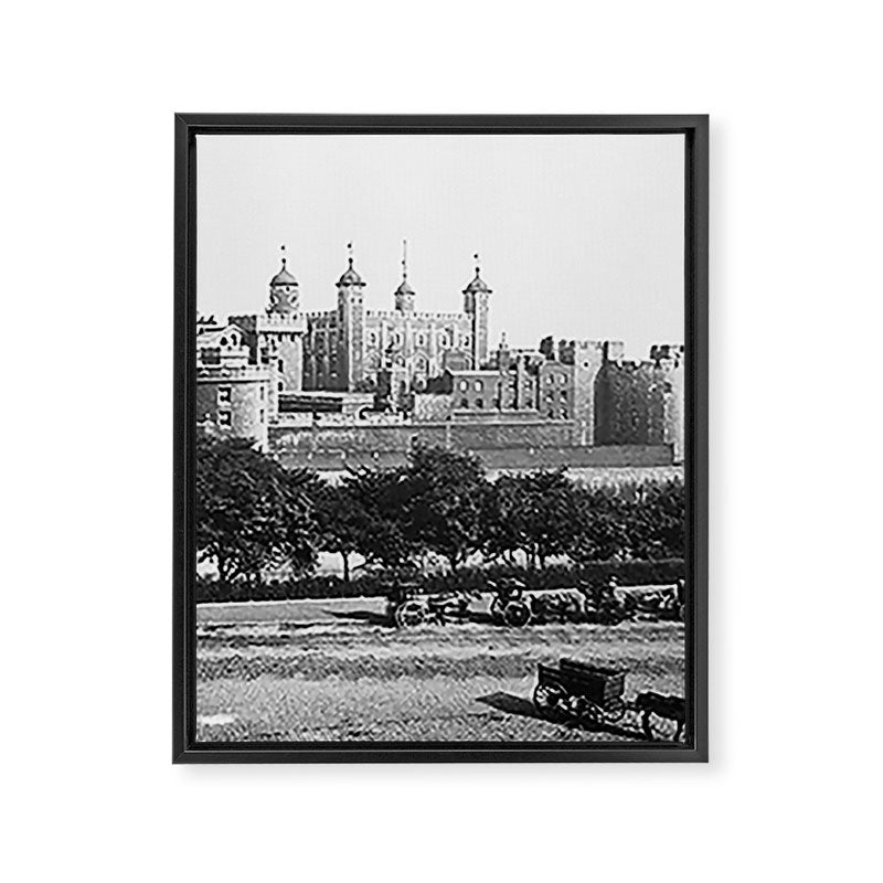 Tower of London, England, 19th Century vintage black and white photographic art print Framed Canvas Print Gallery Image 8