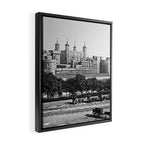 Tower of London, England, 19th Century vintage black and white photographic art print Framed Canvas Print Gallery Image 2