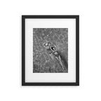 Vintage 1948 women swimming fashion photoshoot fun in the summertime black and white photographic art print Framed Art Print Gallery Image 6