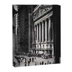 Wall Street, Stock Exchange, New York, New York black and white photograph Canvas Print Gallery Image 8