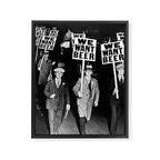 We Want Beer! Protesting Against Prohibition black and white photography - photographs Framed Canvas Print Gallery Image 8