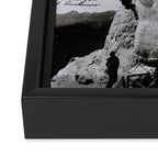 Workmen on face of George Washington, Mount Rushmore, South Dakota black and white photograph Framed Canvas Print Gallery Image 3