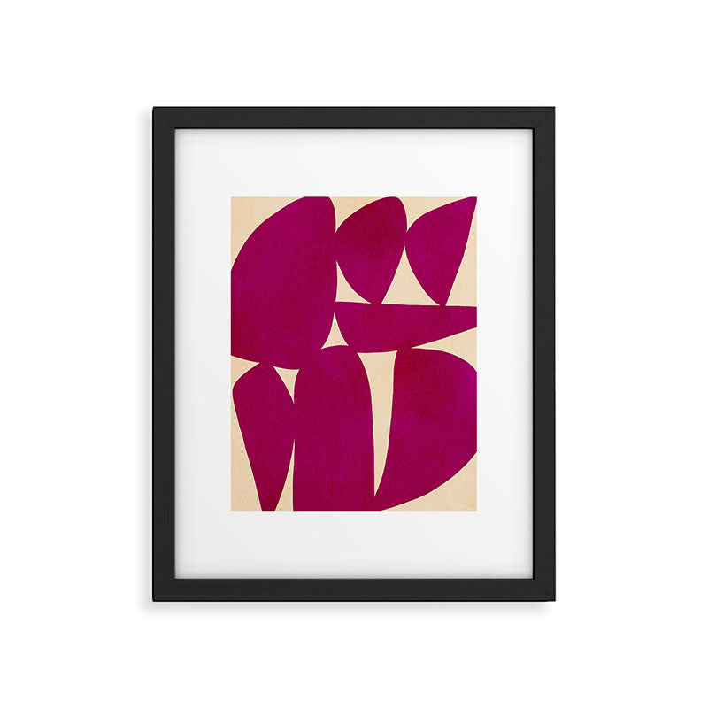 Abstract A11-magenta Framed Art Print Gallery Image 5