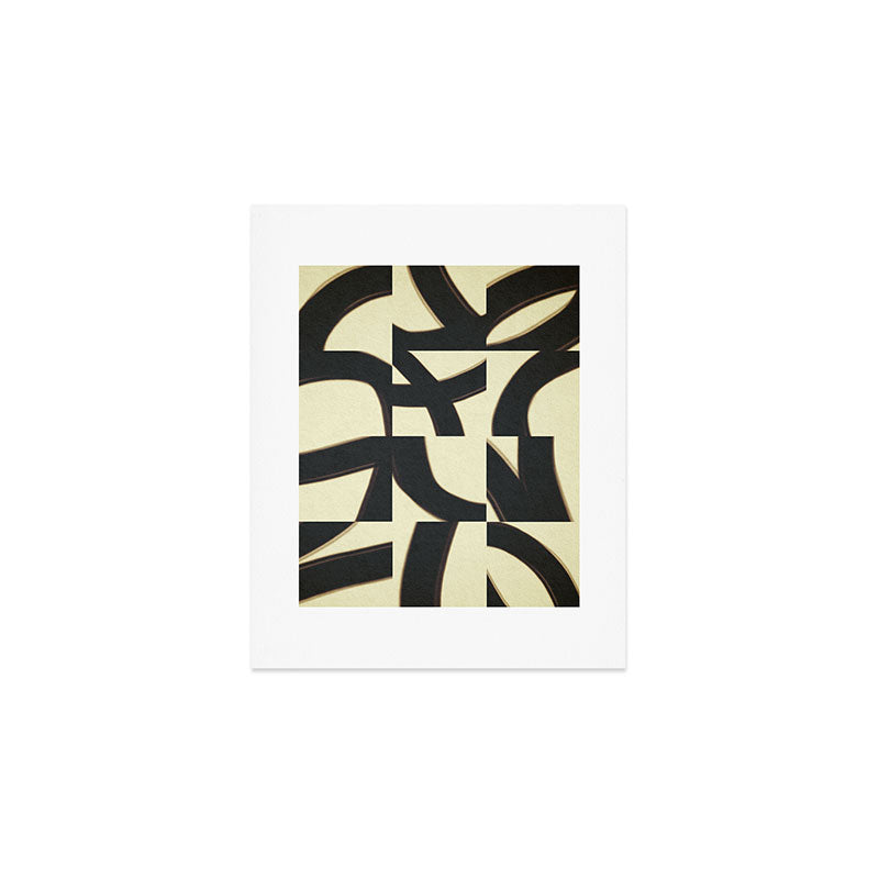 Abstract black pattern Art Print Gallery Image 1