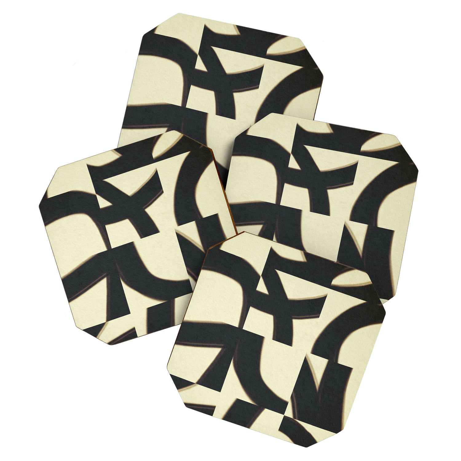 Abstract black pattern Coaster Gallery Image 1