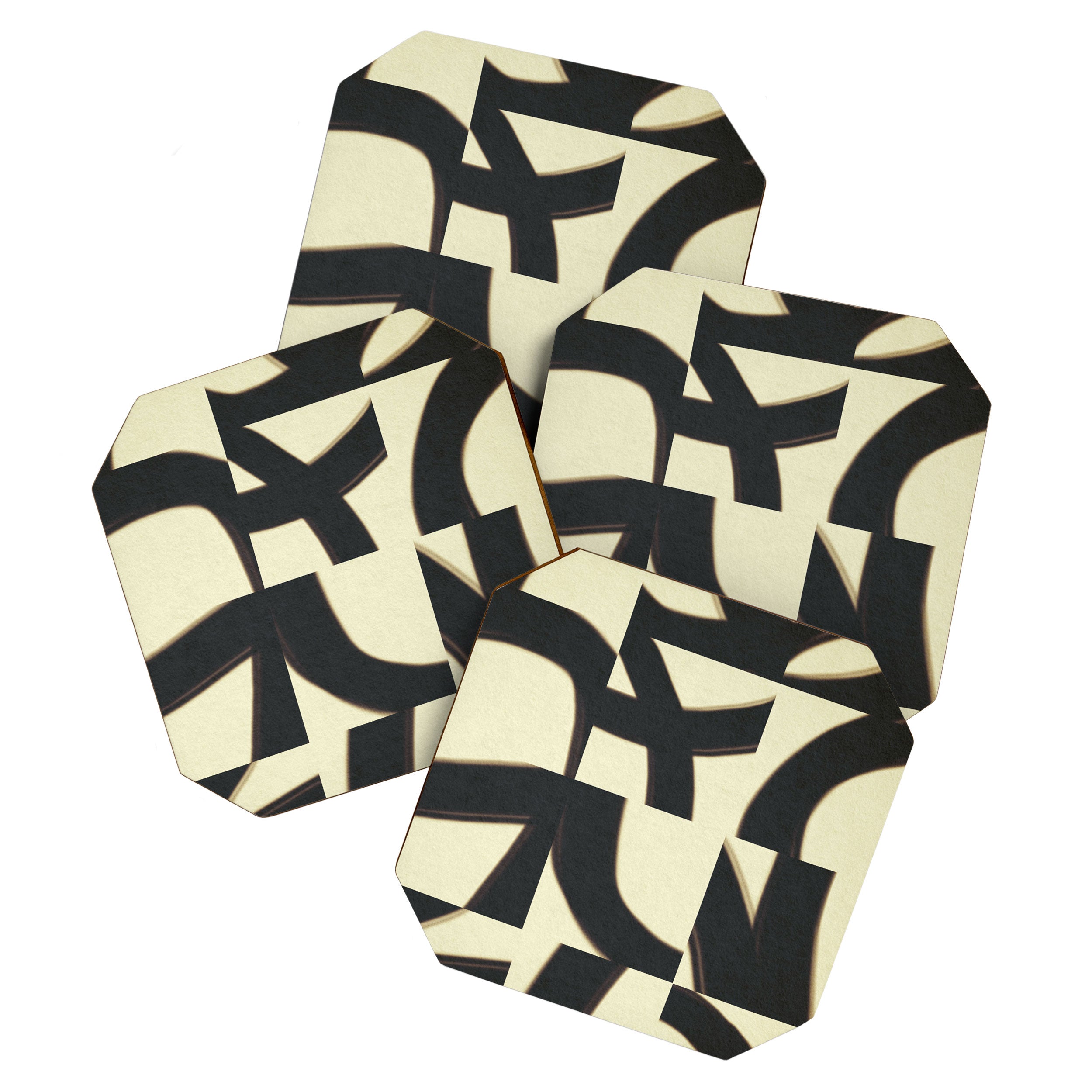 Abstract black pattern Coaster Gallery Image 1