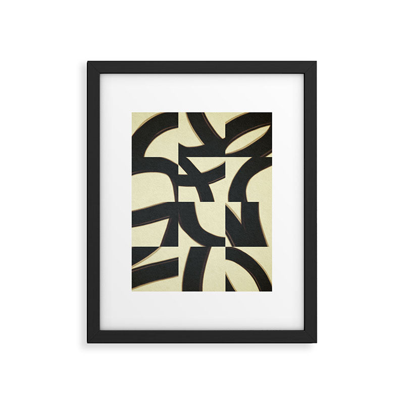 Abstract black pattern Framed Art Print Gallery Image 5