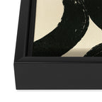 Abstract black shapes pattern N01 Framed Canvas Print Gallery Image 3