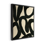 Abstract black shapes pattern N01 Framed Canvas Print Gallery Image 2