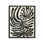 abstract blossom flower-black Framed Canvas Print Gallery Image 6